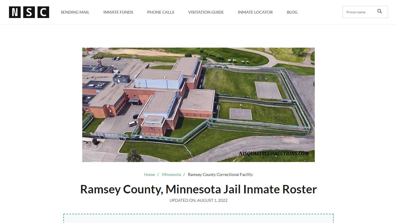 Ramsey County, Minnesota Jail Inmate Roster
