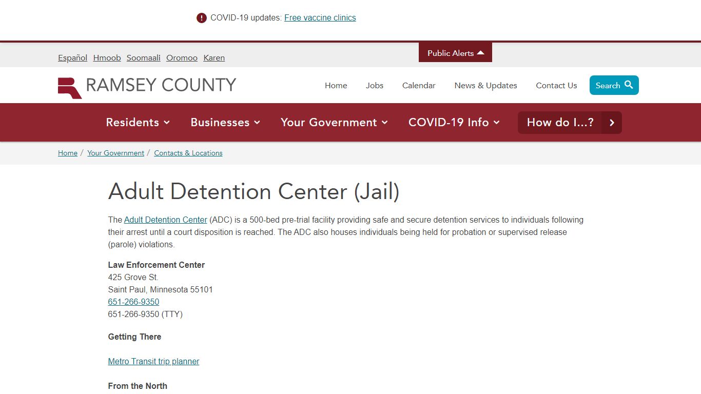 Adult Detention Center (Jail) | Ramsey County